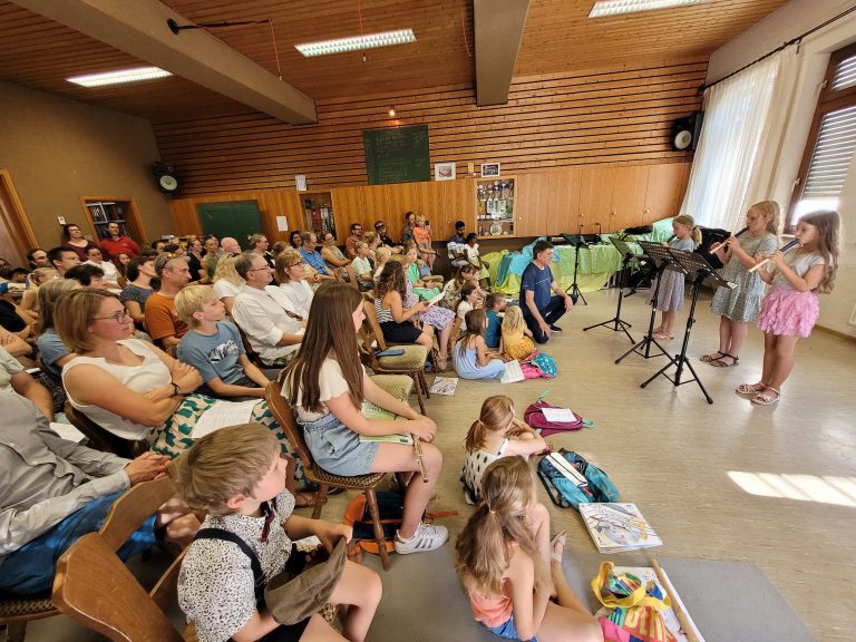 Instrumentalvorspiel und Blockflötenvorspiel im Musikerheim